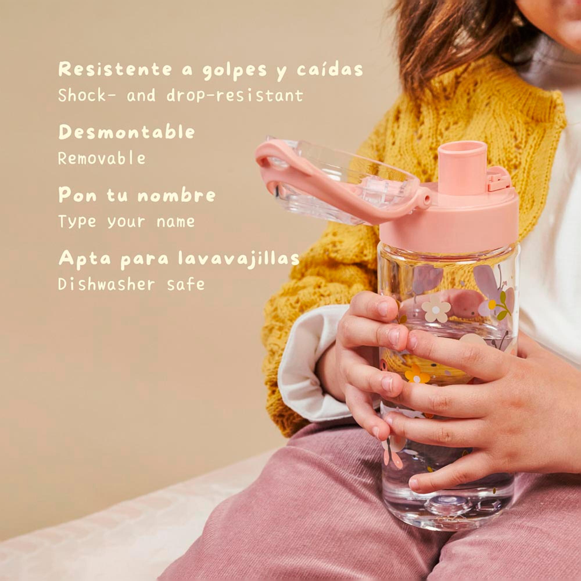 Garrafa infantil Miniland em Tritan com Tampa 500ml Salmão-7