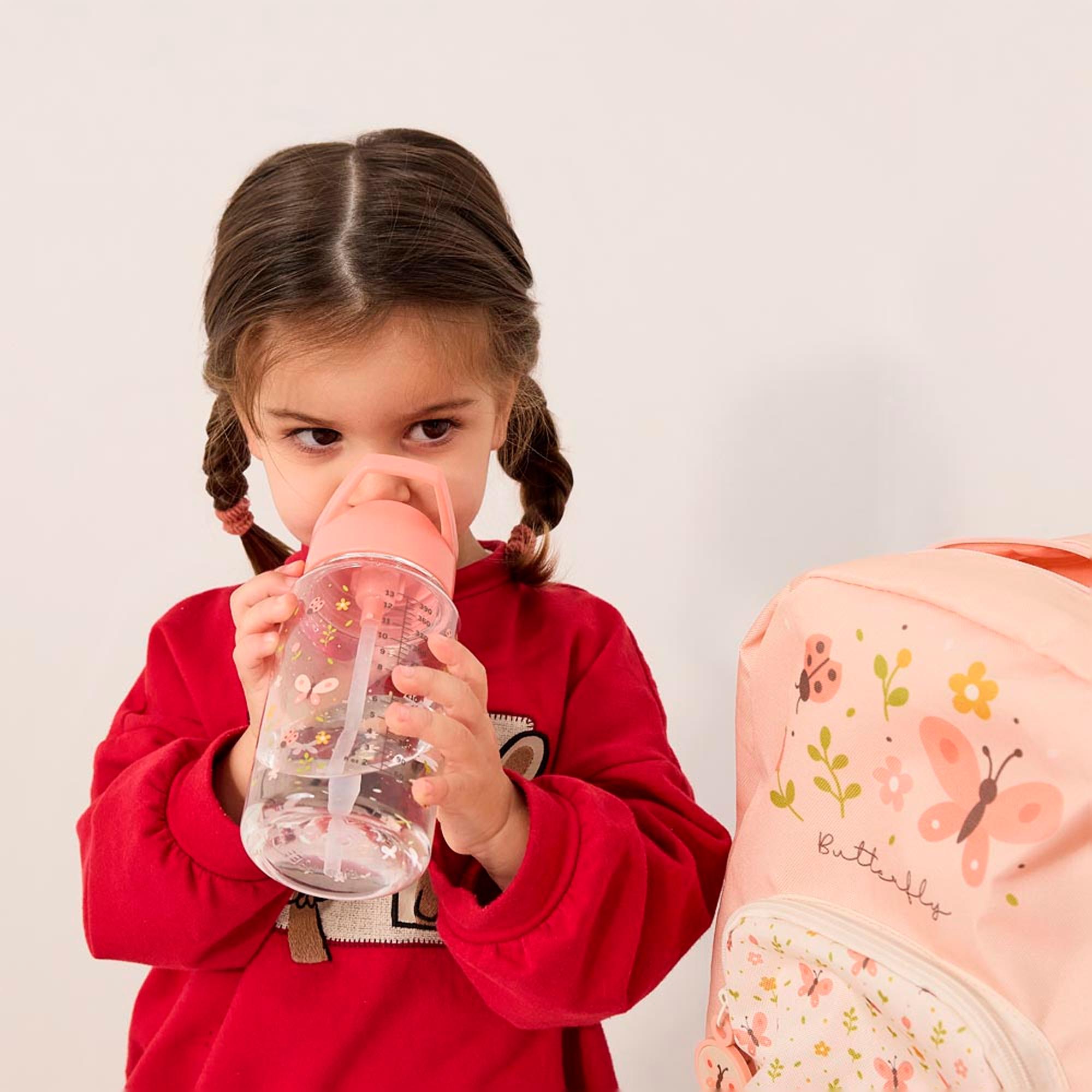 Garrafa Infantil Tritan com Palhinha Rígida - 450 ml Salmão-5
