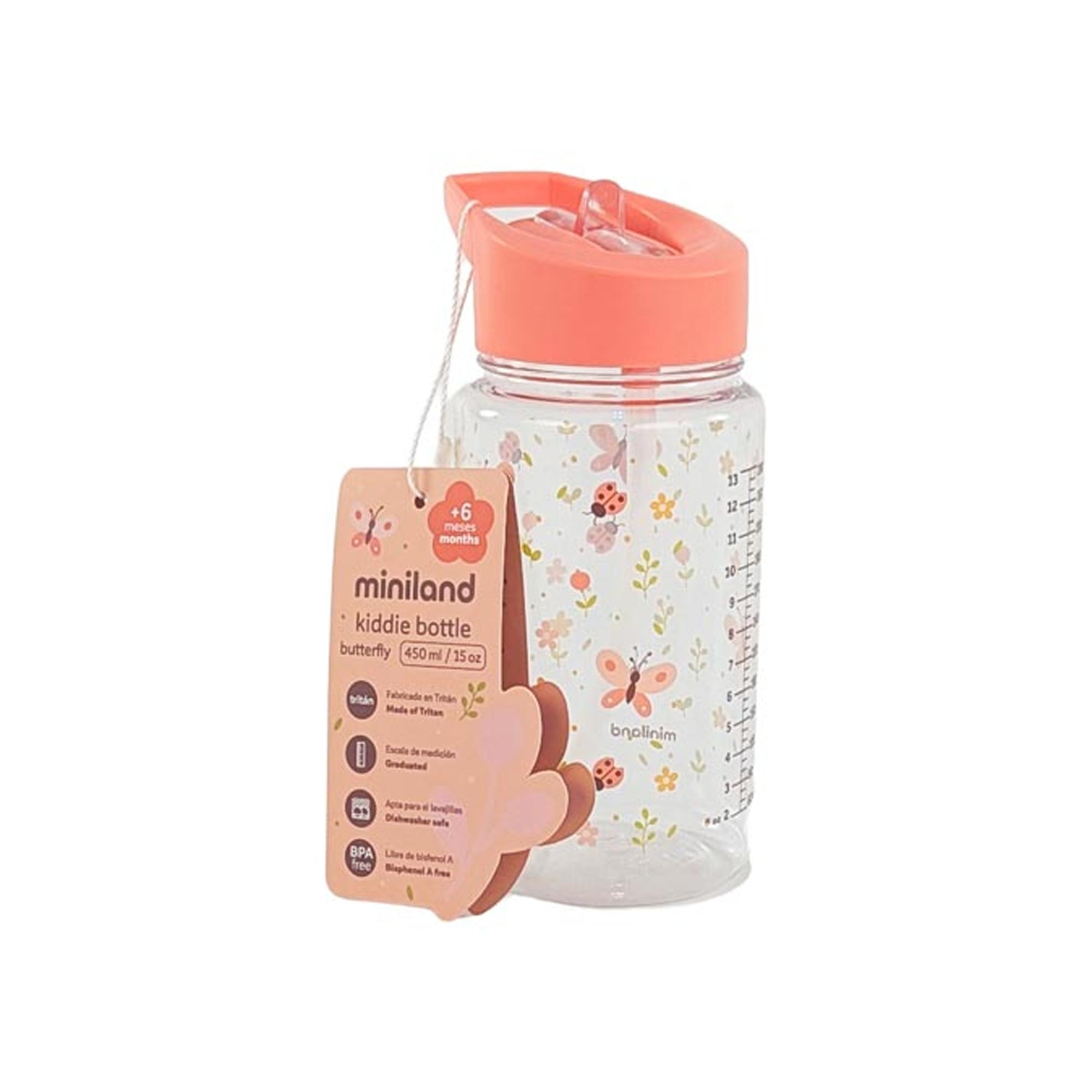 Garrafa Infantil Tritan com Palhinha Rígida - 450 ml Salmão-9