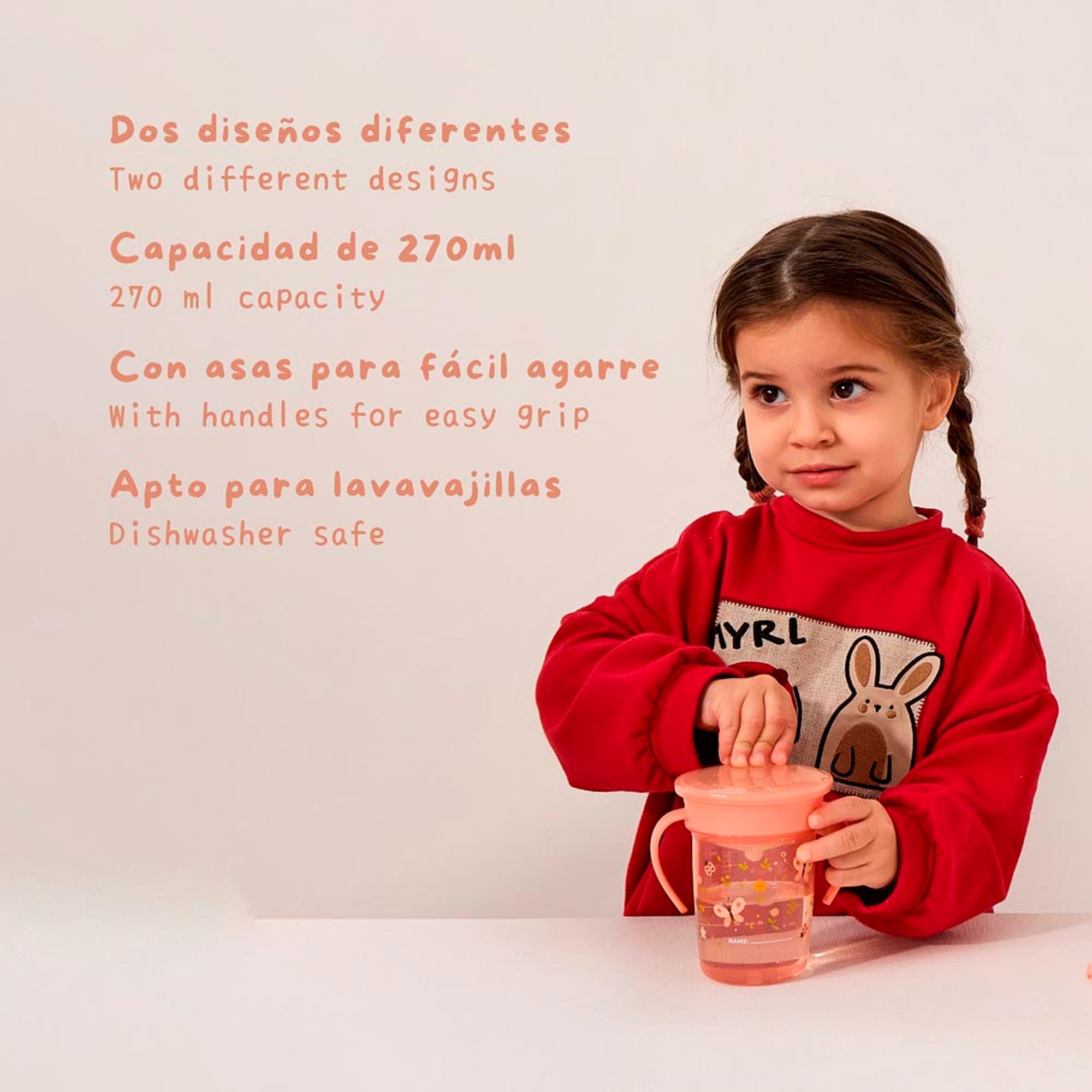 Copo de Aprendizagem Miniland 360º Antiderrame 270 ml Salmão-6