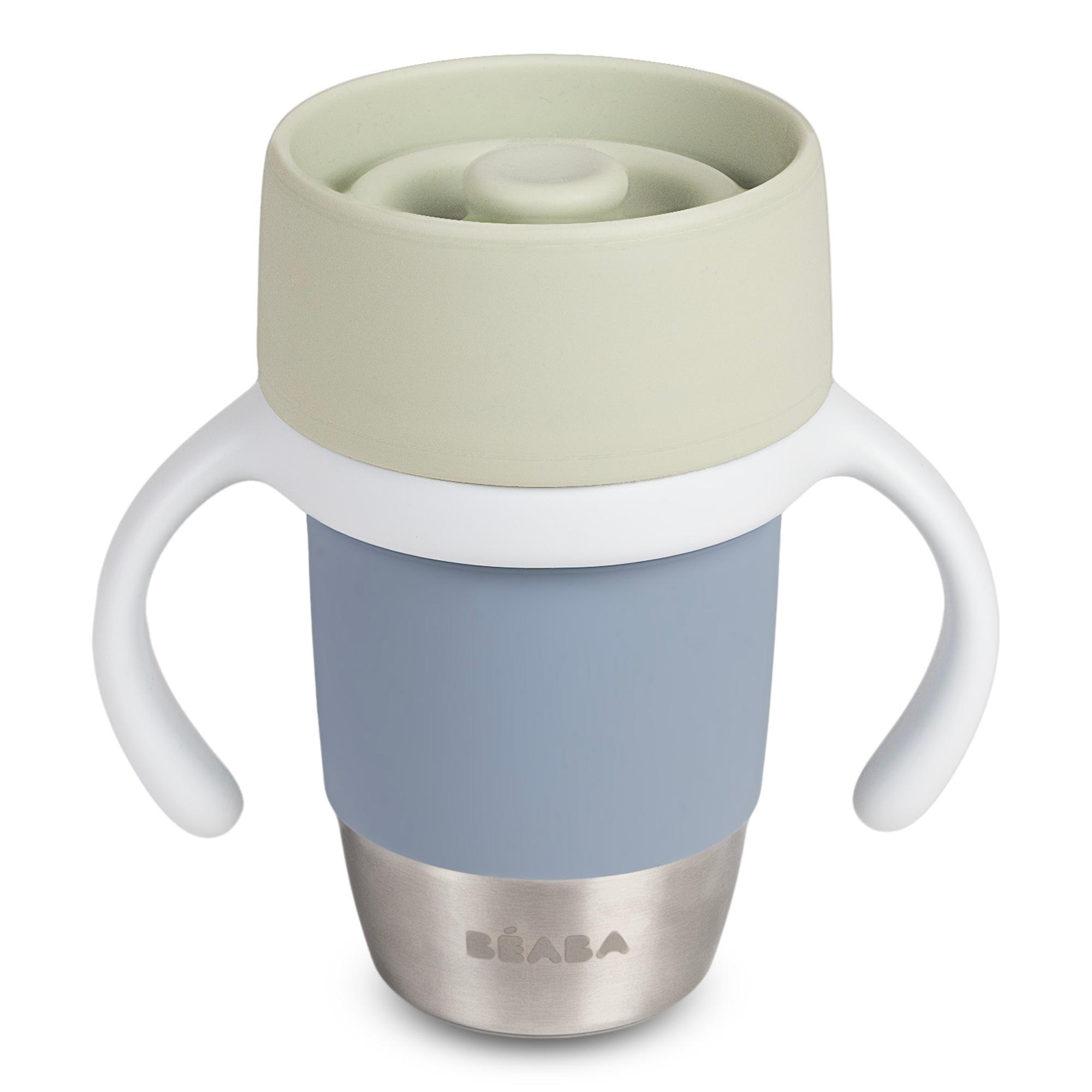 Copo de Aprendizagem Inox com Asas Click and Drink Azul Céu-2