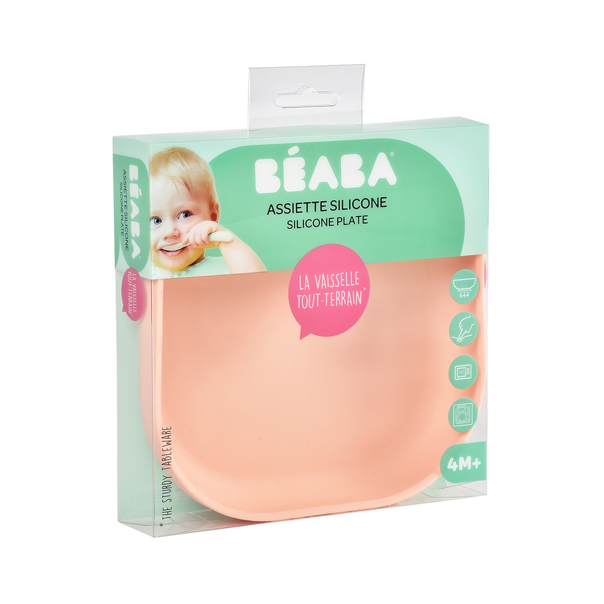Prato Silicone com Ventosa Rosa-4