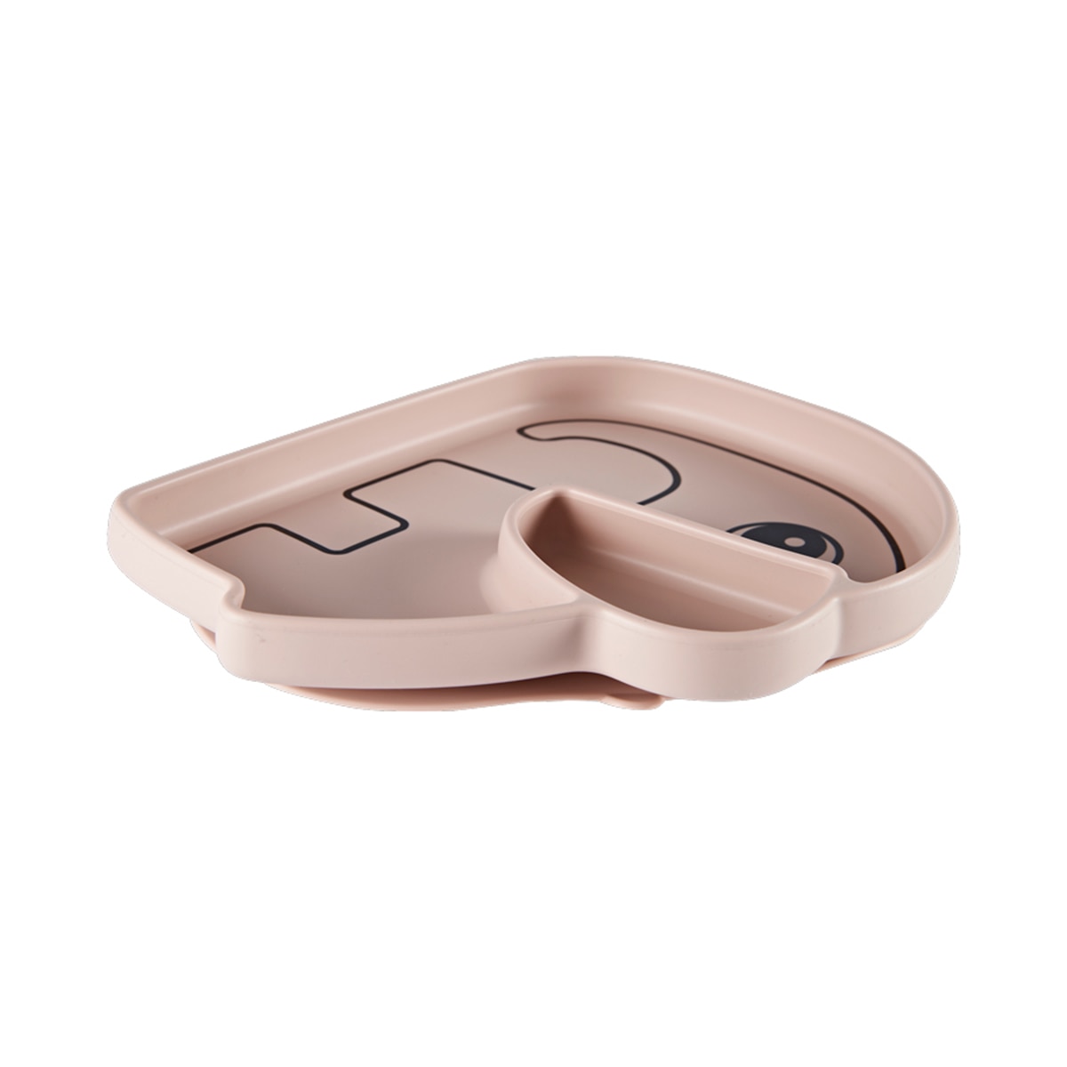 Plato de silicona Done by Deer stick&stay Elphee con ventosa - Rosa claro Rosa claro-3