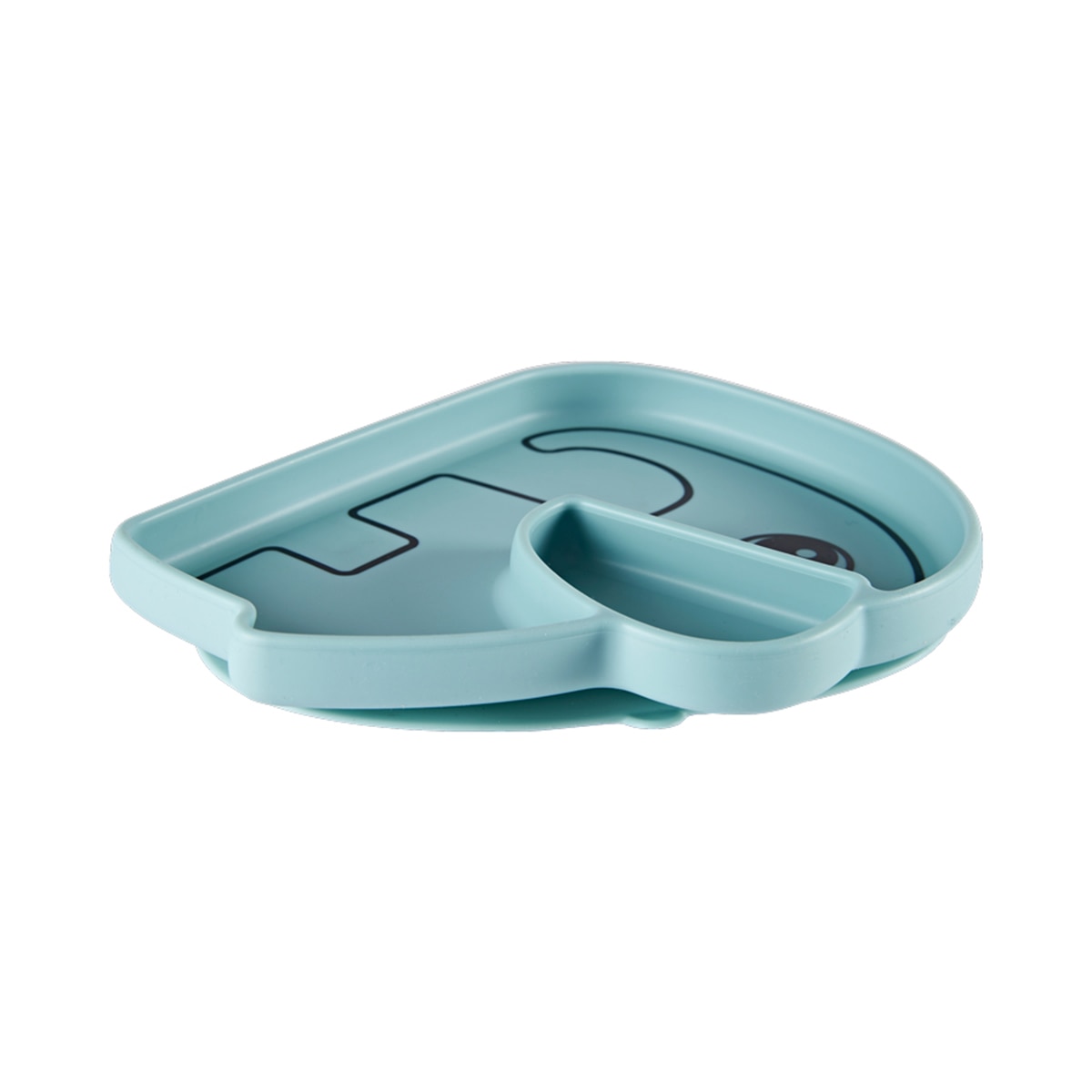 Prato de Silicone Stick&stay Elphee com Ventosa Azul-claro-3