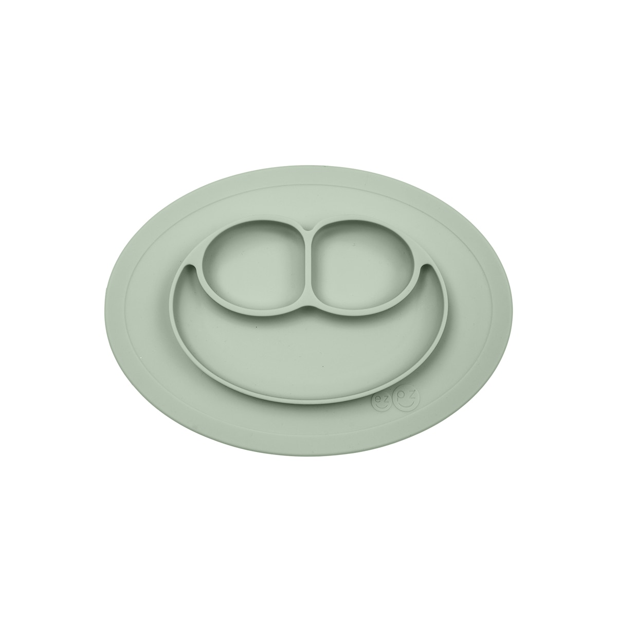 Plato con compartimentos EZPZ Mini Mat (12M+) - Gris verdoso Gris verdoso-1