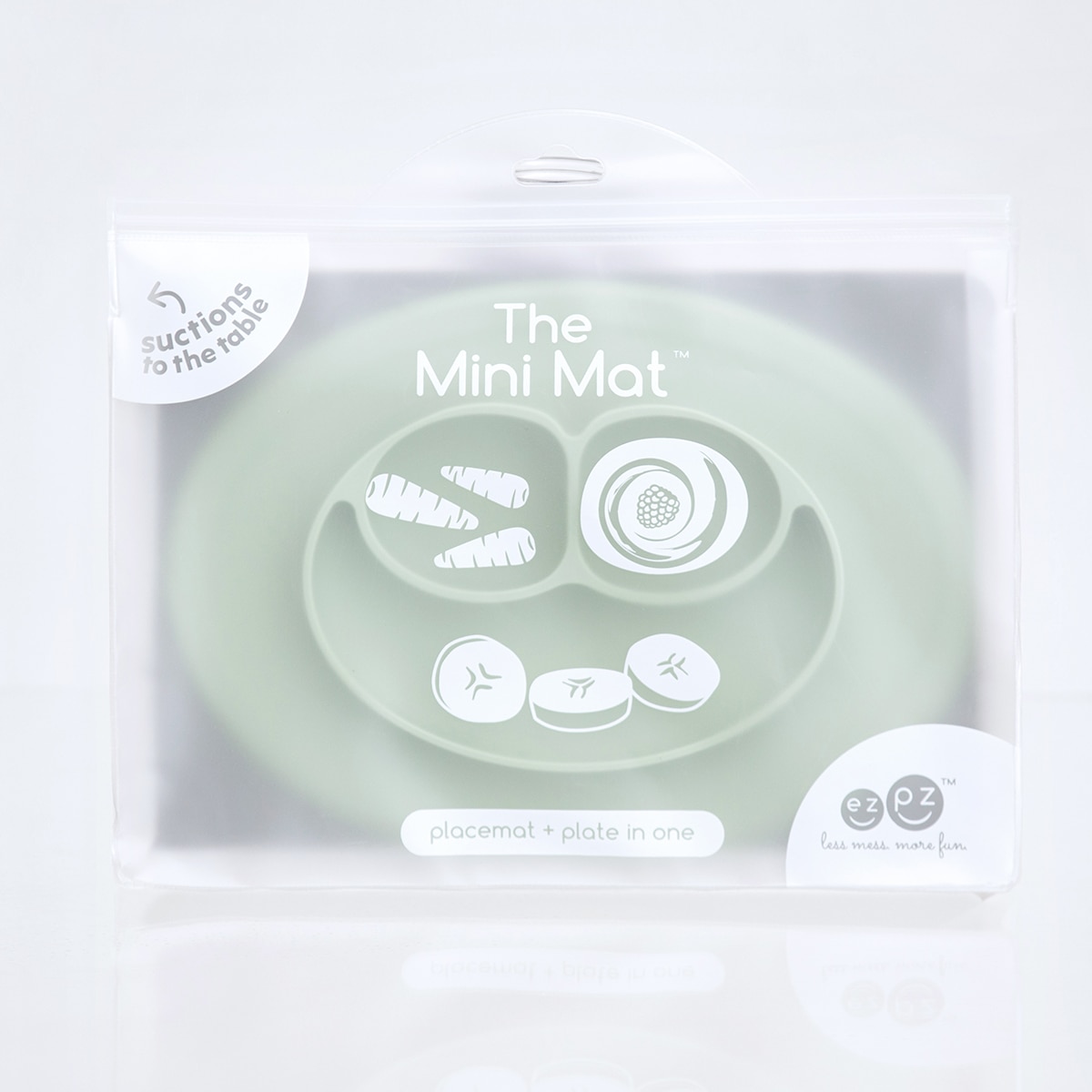 Plato con compartimentos EZPZ Mini Mat (12M+) - Gris verdoso Gris verdoso-4