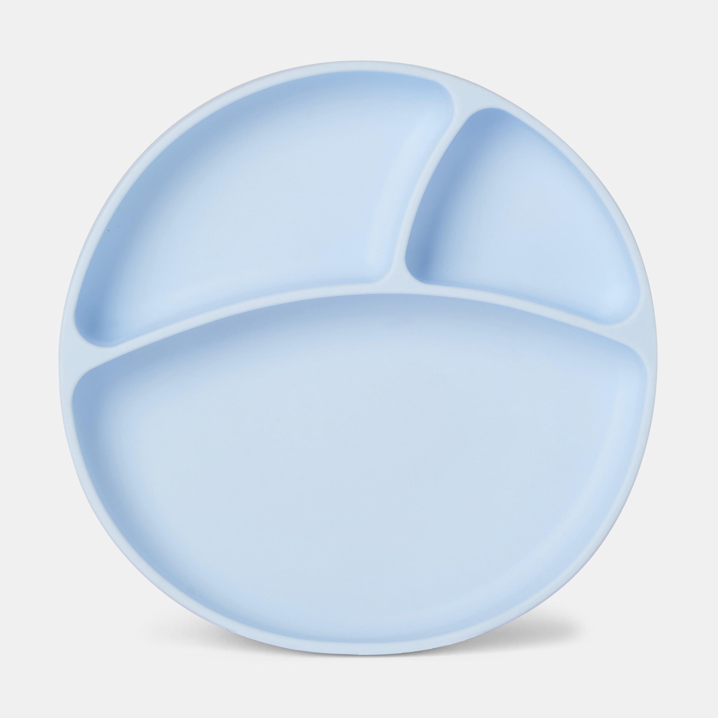 Prato de Silicone com Ventosa Azul-1