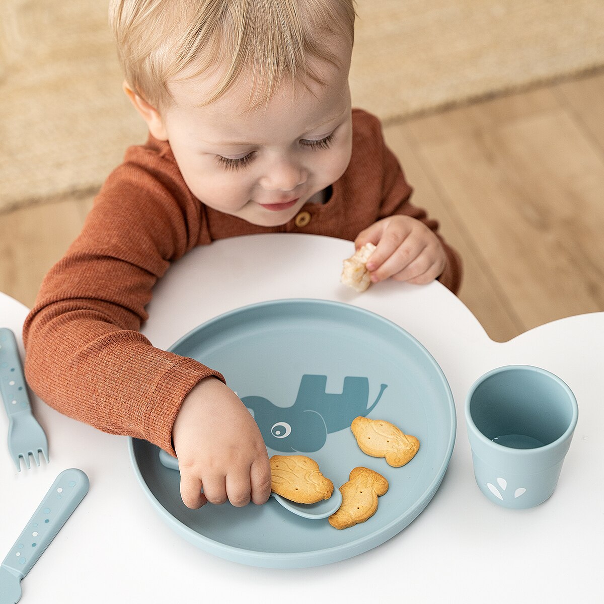 Prato Antiderrapante Coleção Foodie Azul-porcelana-5