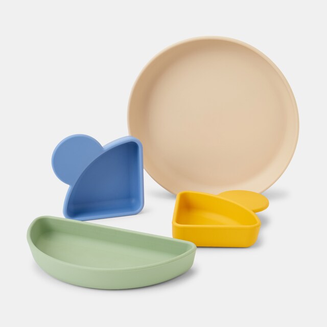 Plato de silicona Bbest con ventosa y 3 compartimentos