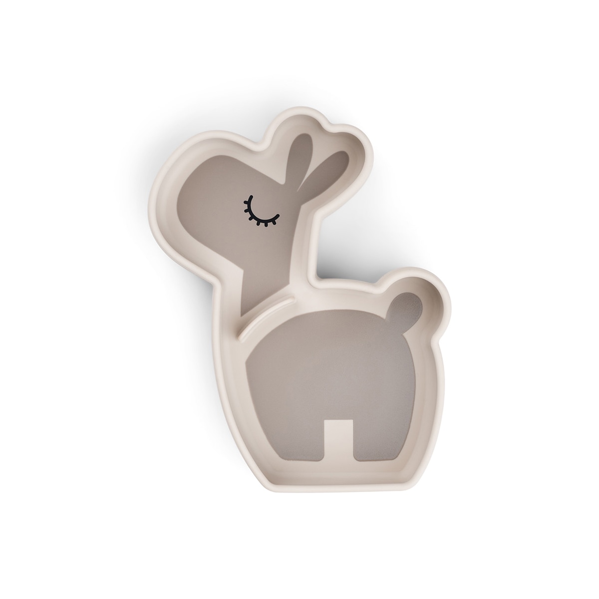 Prato de Silicone Stick&Stay Lalee com Ventosa Bege-1