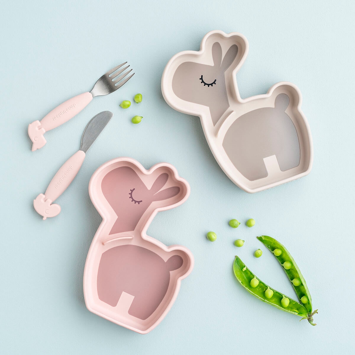 Prato de Silicone Stick&Stay Lalee com Ventosa Bege-6