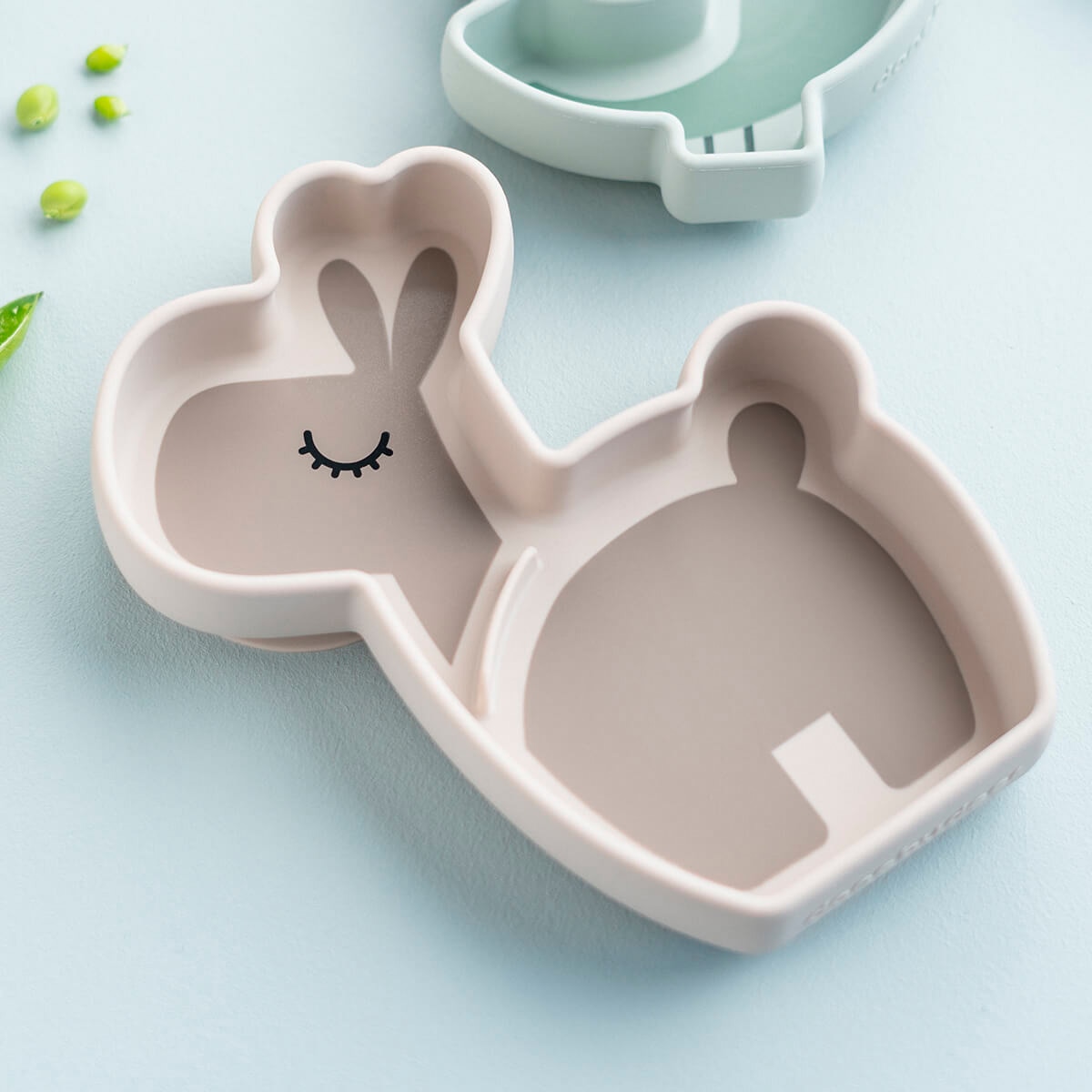 Prato de Silicone Stick&Stay Lalee com Ventosa Bege-7