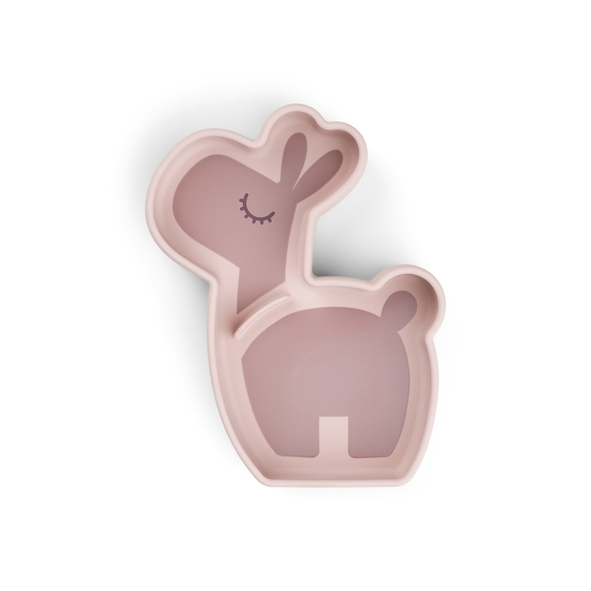 Plato de silicona Done by Deer stick&stay Lalee con ventosa - Rosa Rosa-1