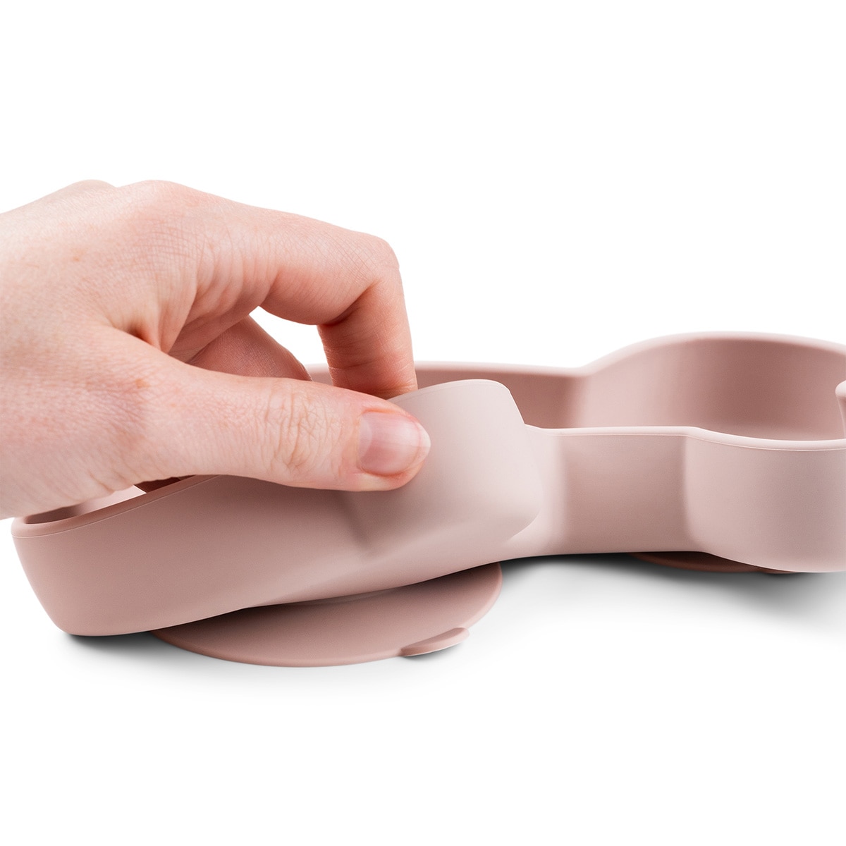 Plato de silicona Done by Deer stick&stay Lalee con ventosa - Rosa Rosa-3