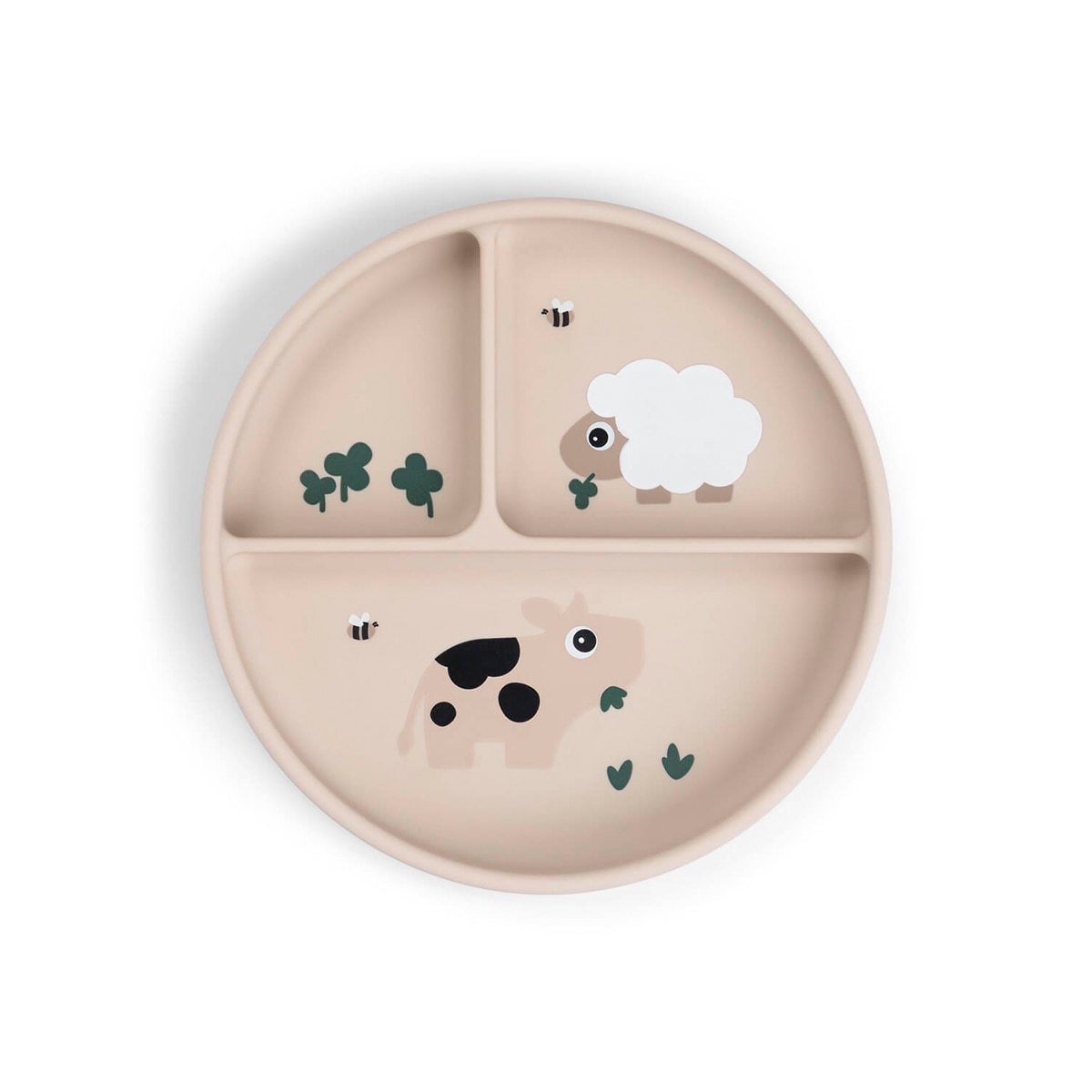 Imagem 0 de Prato Compartimentado de Silicone com Ventosa Tiny Farm