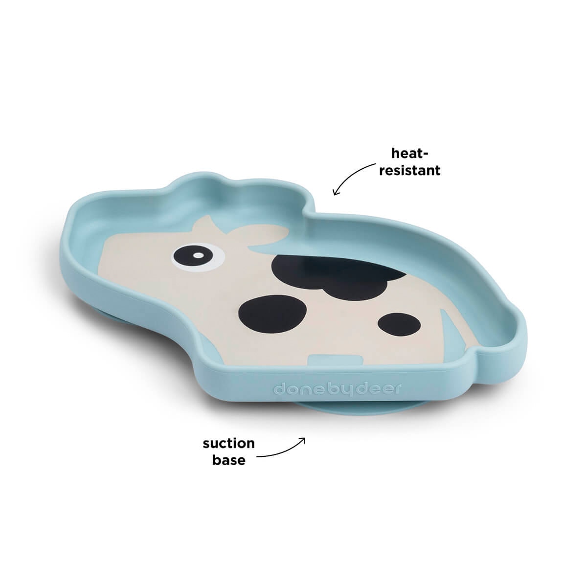 Prato de Silicone com Ventosa Tiny Farm Azul-celeste-5