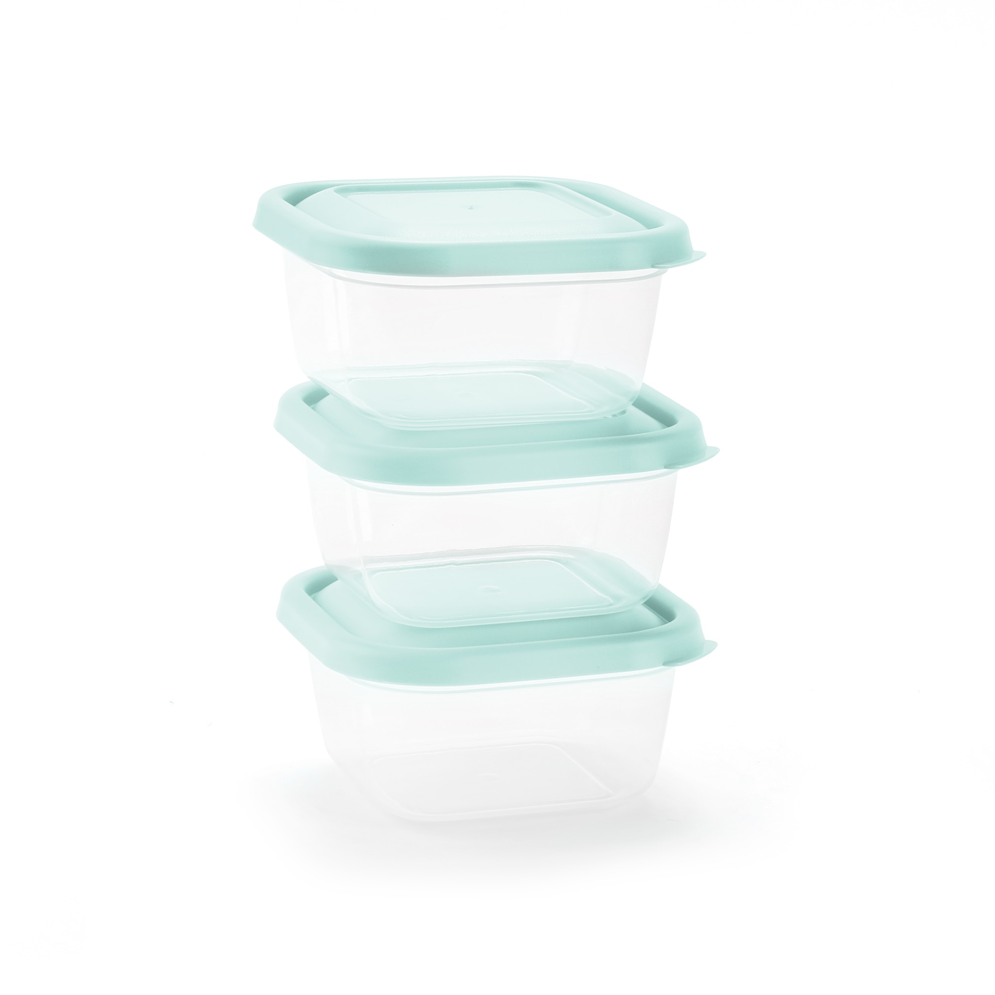 Conjunto de 3 Recipientes de Conservação de Alimentos - 300 ml Verde-1