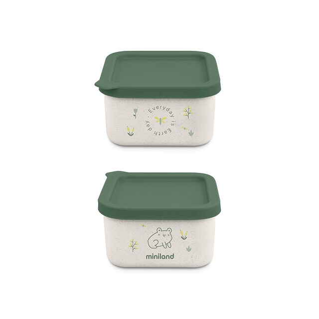 Recipiente para consevar alimentos ECO Miniland naturset frog 2ud