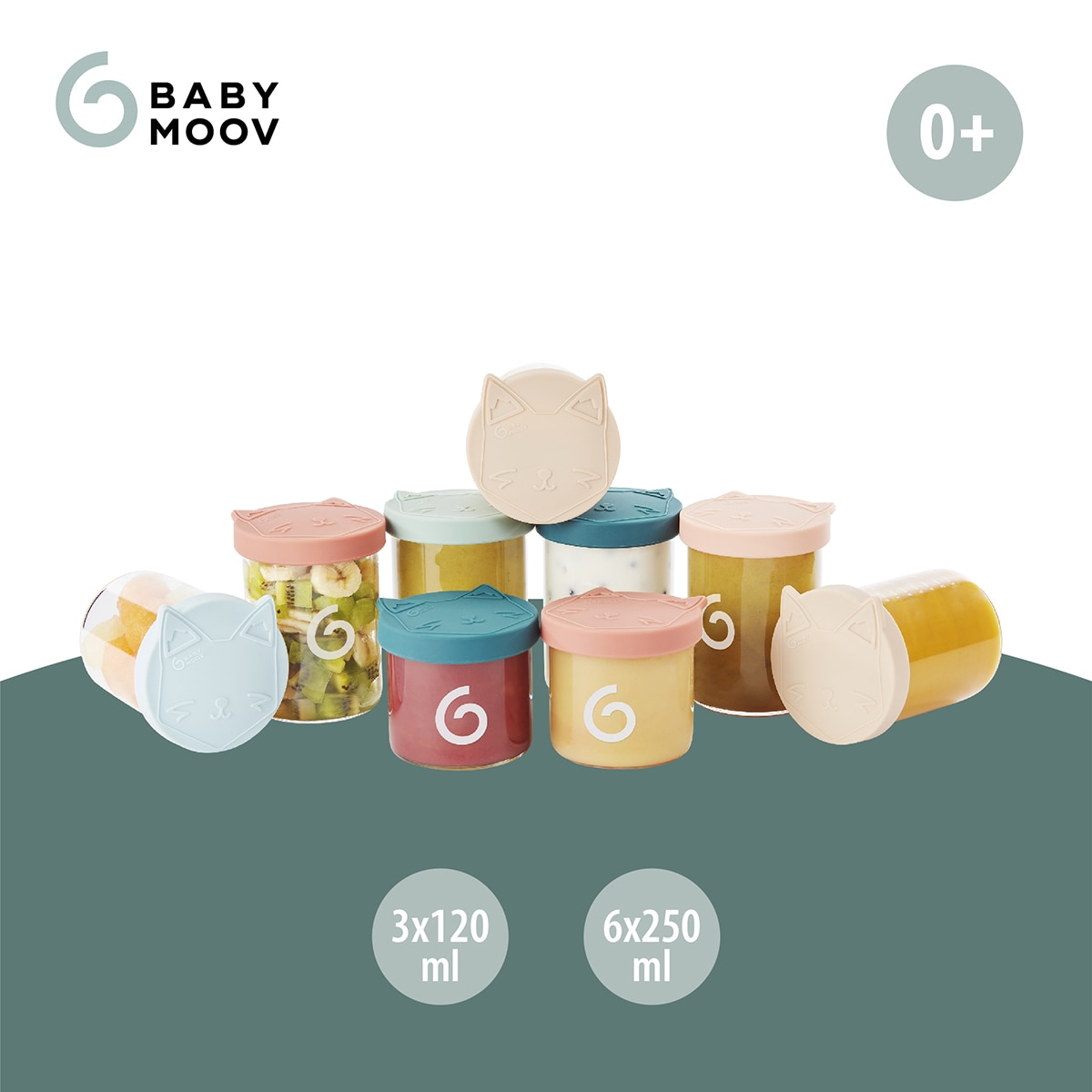 Lote de Frascos de Conservação de Vidro Isy Bowls - 6x250 ml + 3x120 ml Multicolor-3