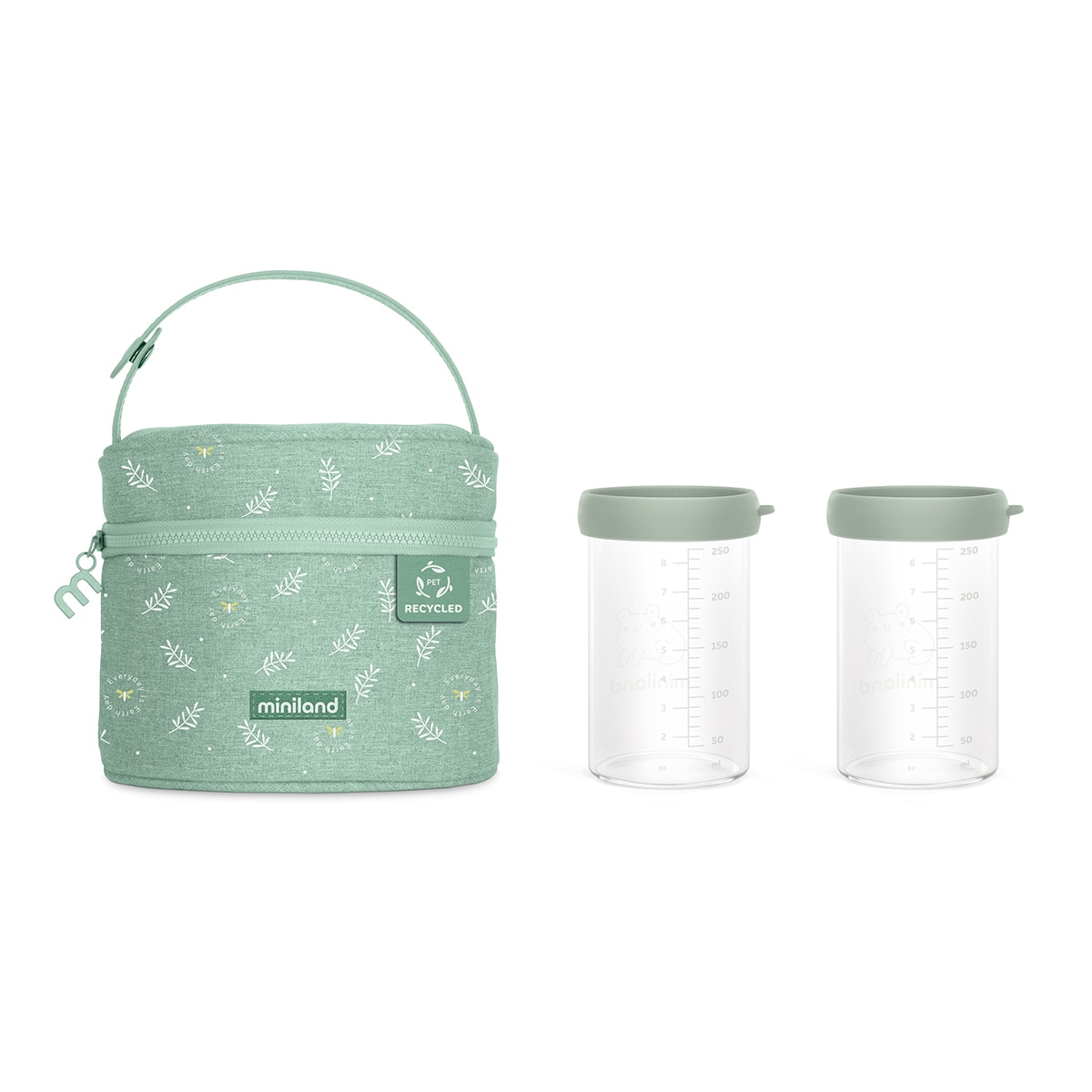 Recipiente de Conservação de Alimentos Ecosized Pack 2 Go - 2 Unidades Verde Água-1