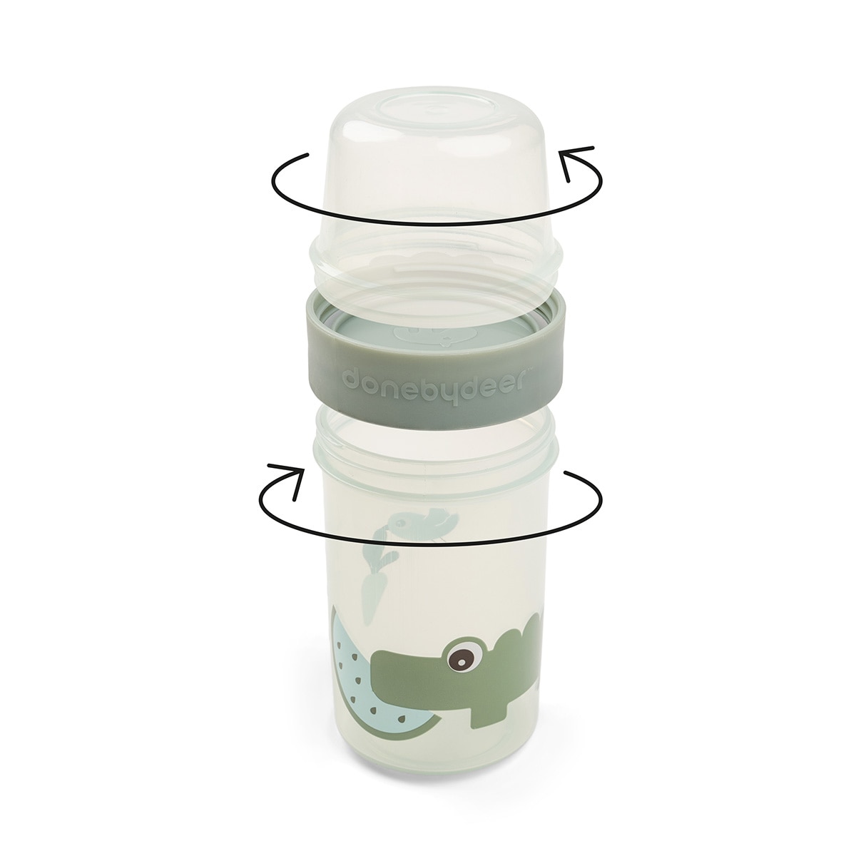 Recipiente conservación snack Done by Deer to go 2-way 320ml Happy Clouds - Verde Agua Verde Agua-4