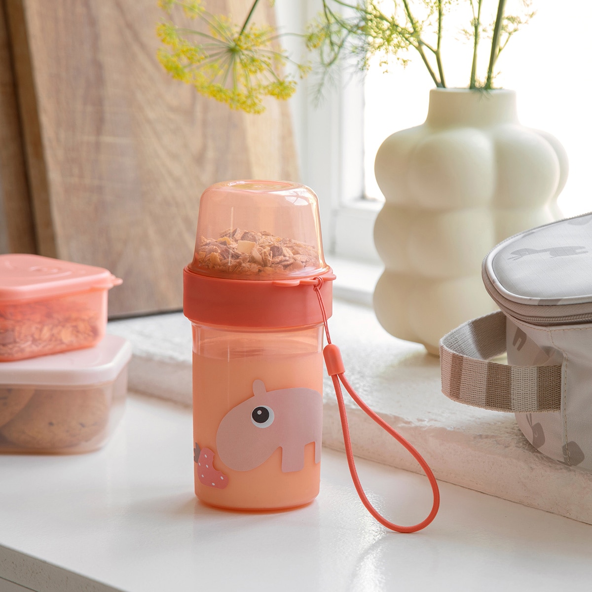 Recipiente de Conservação de Refeição To Go 2-way Happy Clouds - 320 ml Areia-5