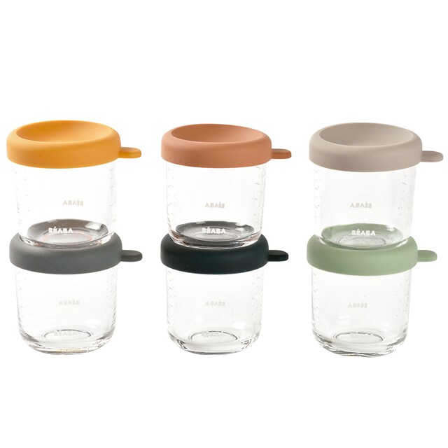 Botes de conservación de cristal Béaba 250ml pack 6ud