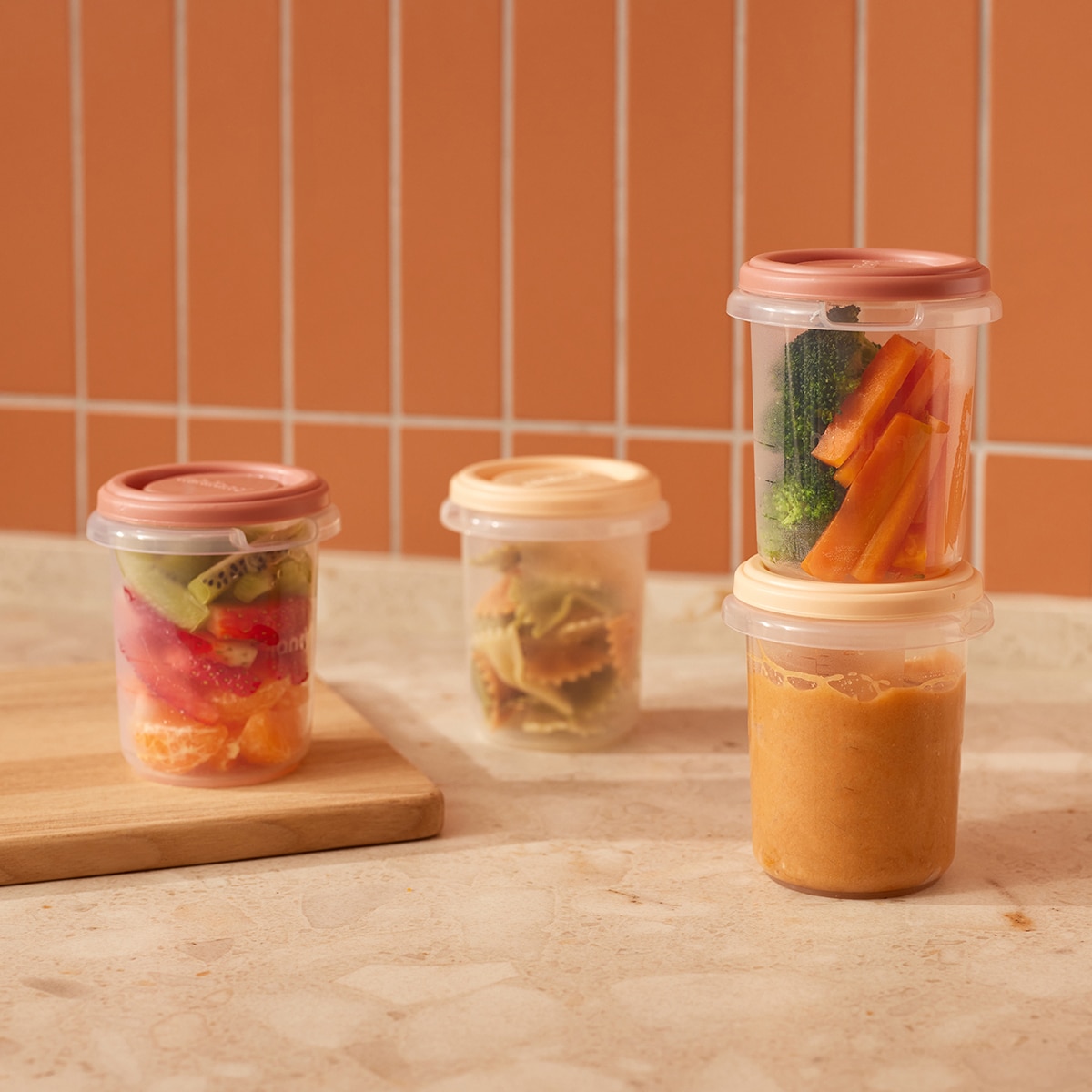 Recipientes para Alimentos Miniland Hermisize 250ml 4 unidades Laranja-claro-6