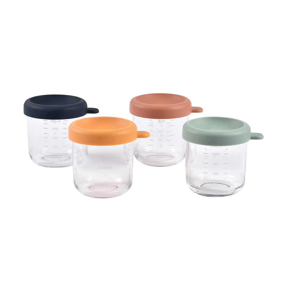 Botes de conservación de cristal Béaba 250ml pack 4ud Multicolor Multicolor-2