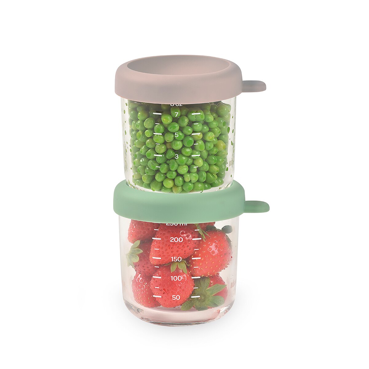 Botes de conservación de cristal Béaba 250ml pack 2ud - Verde Verde-3