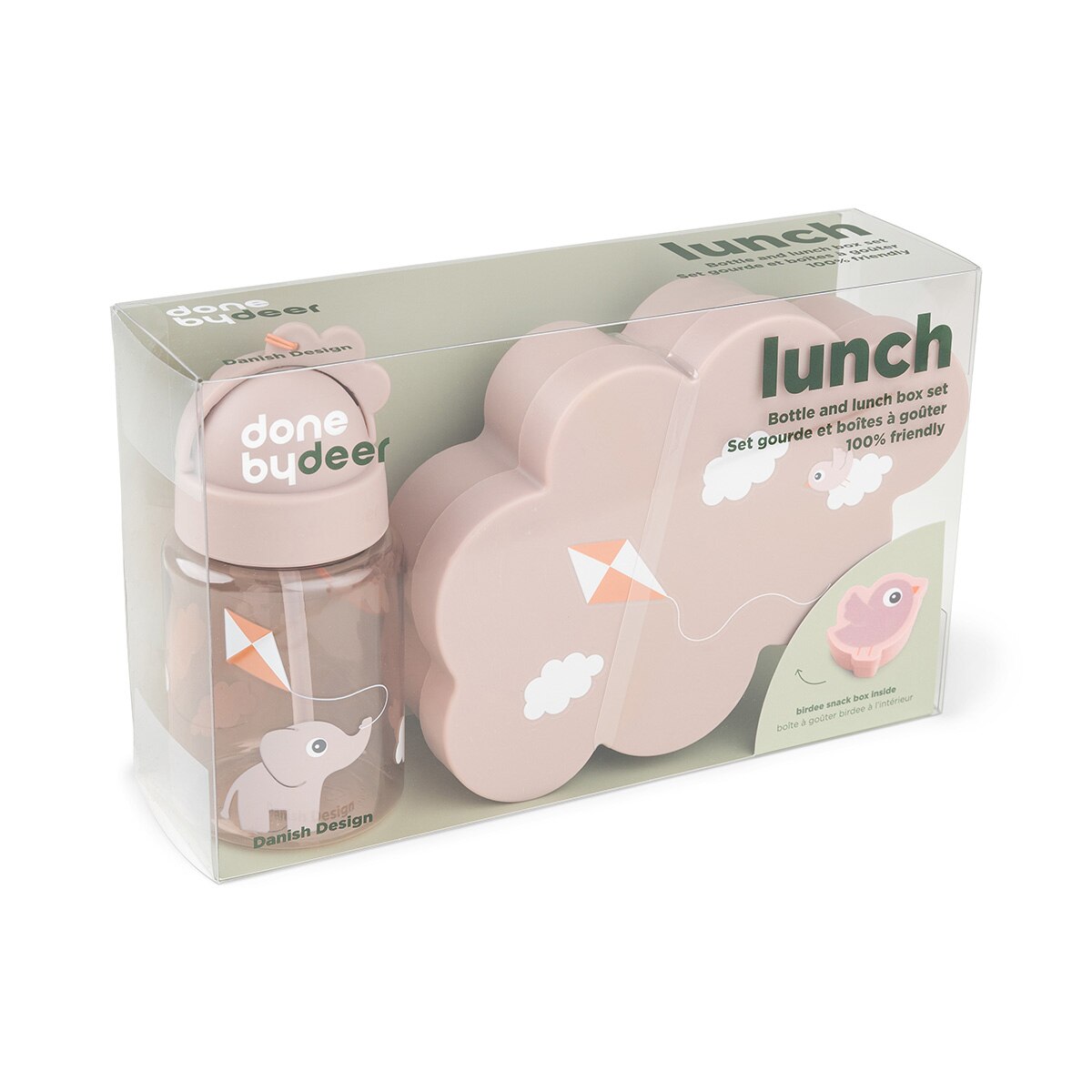 Conjunto de Almoço com Garrafa Playground Rosa-claro-6