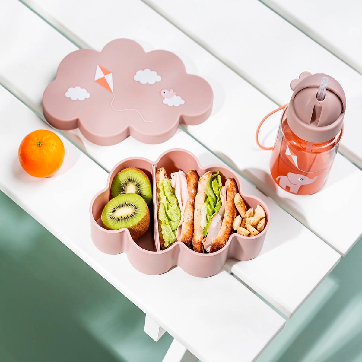 Conjunto de Almoço com Garrafa Playground Rosa-claro-9