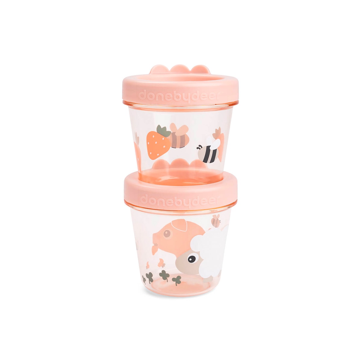 Conjunto de Copos Porta-Alimentos de Tritan - 2 Unid Rosa-claro-1