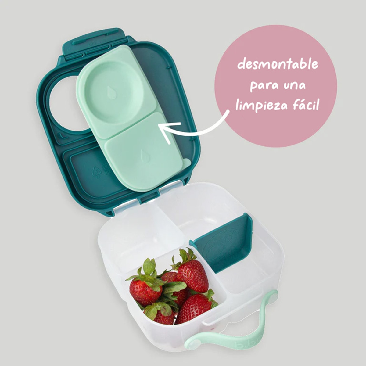 Recipiente conservación alimentos B.Box compartimentado. - Celeste Celeste-8