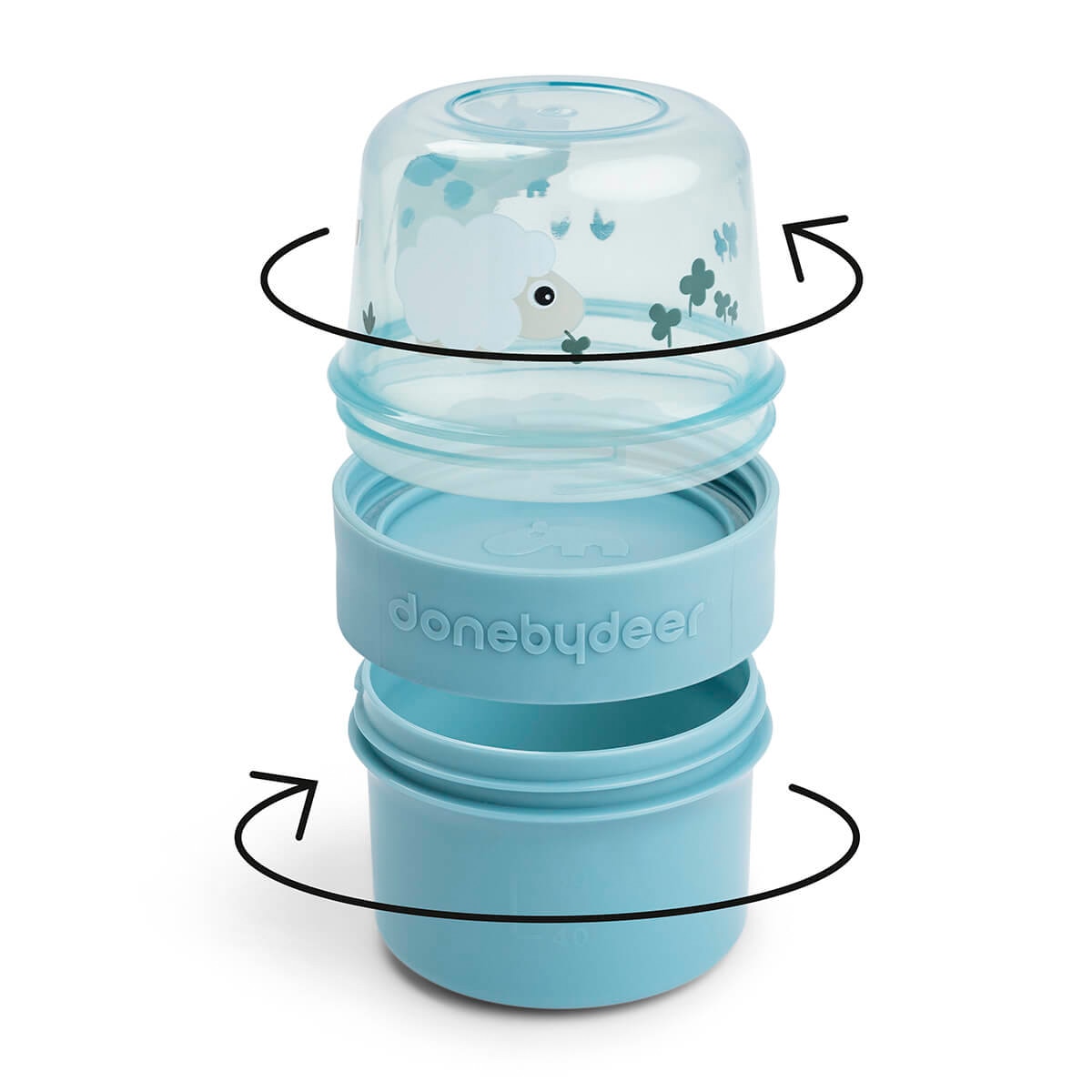 Recipiente de Conservação de Refeição To Go 2-way Tiny Farm - 150 ml Azul-claro-2