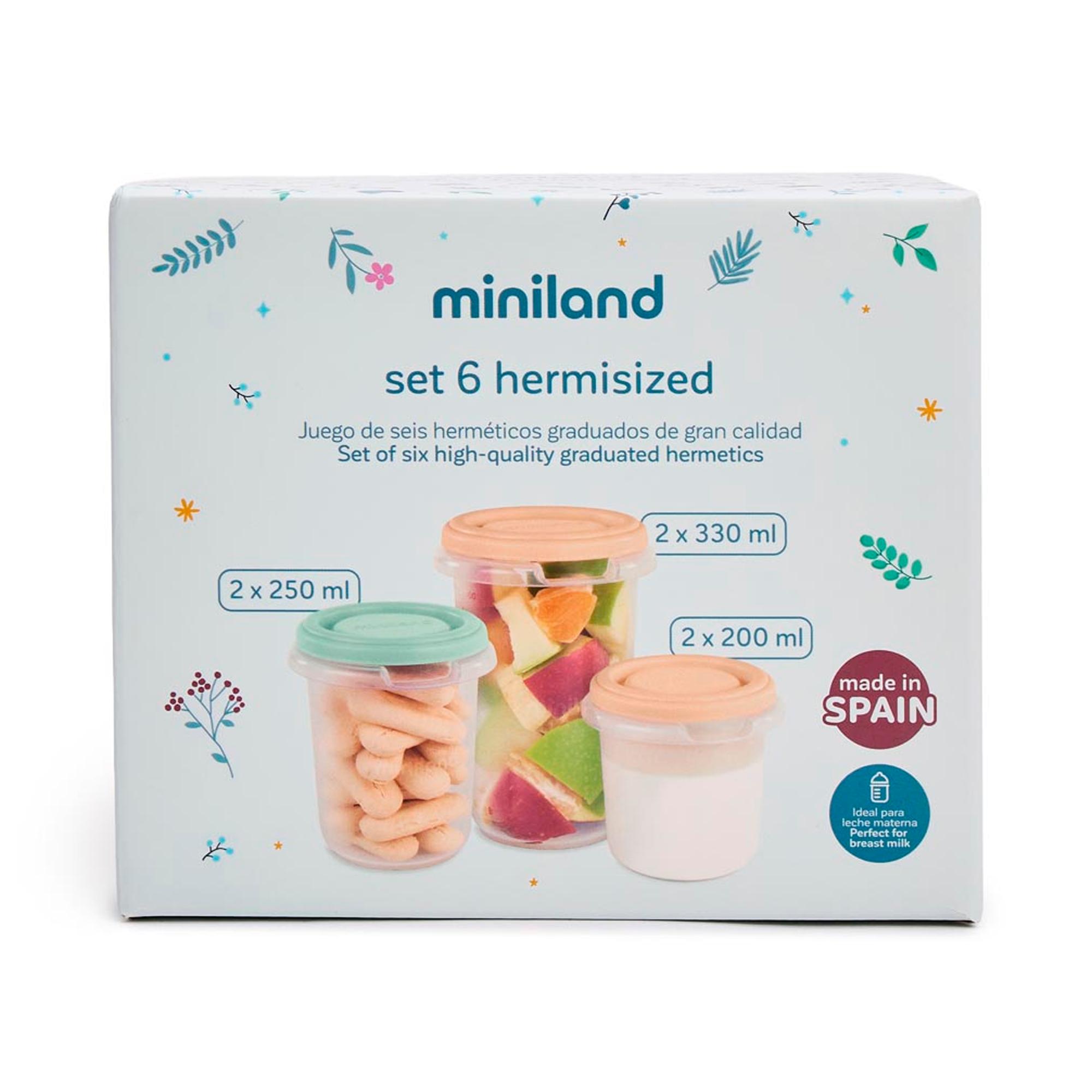 Recipientes para Alimentos Miniland Hermisize 250ml 6 unidades Bege-8