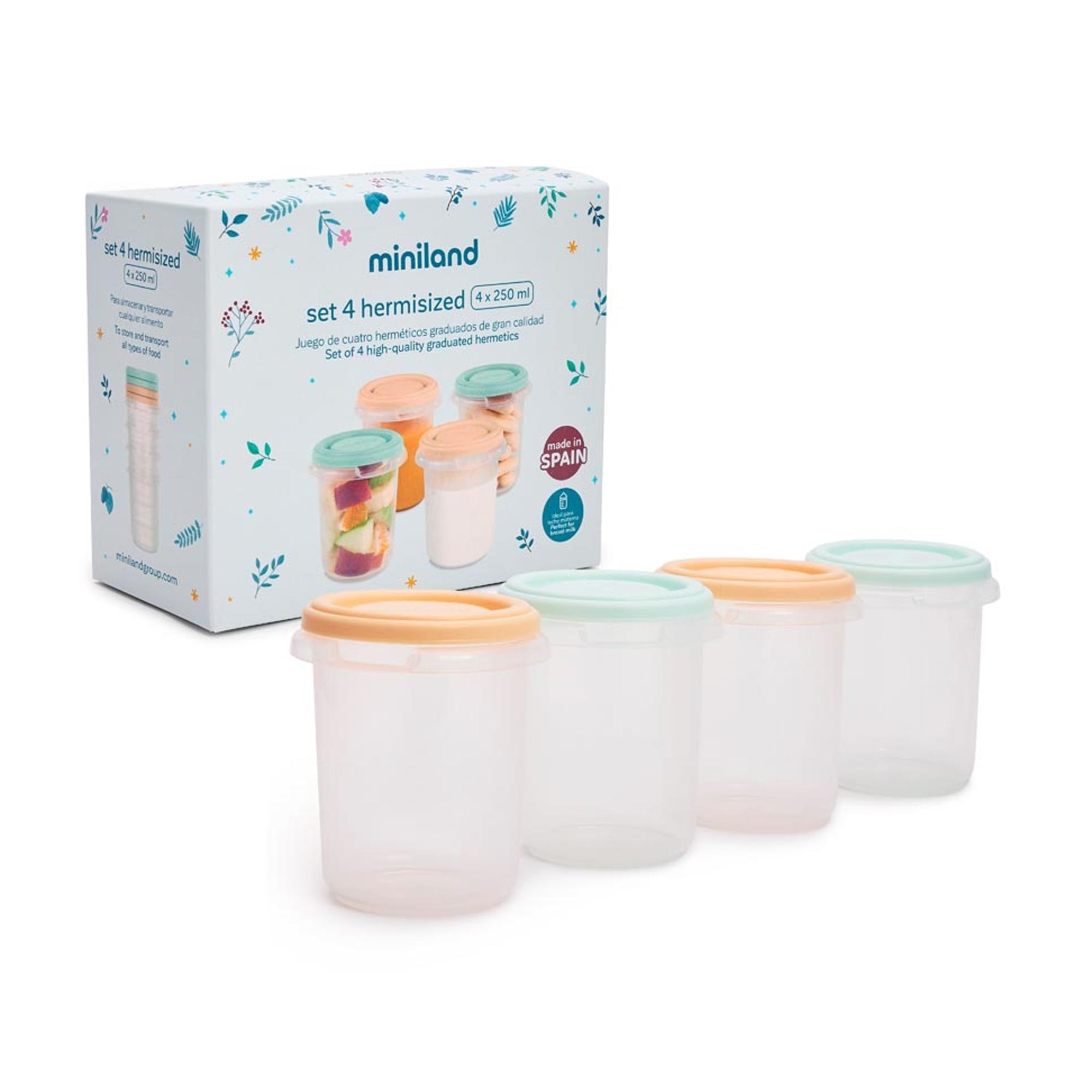 Imagem 0 de Recipientes para Alimentos Miniland Hermisize 250ml 4 unidades