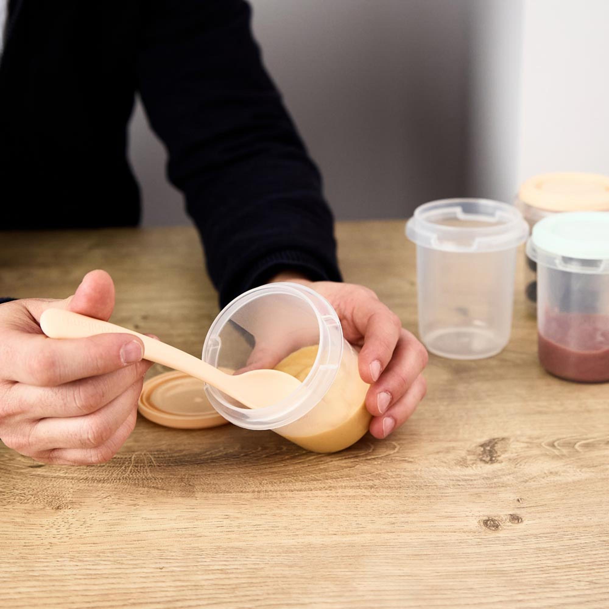 Recipientes para Alimentos + 2 Colheres Bege-2