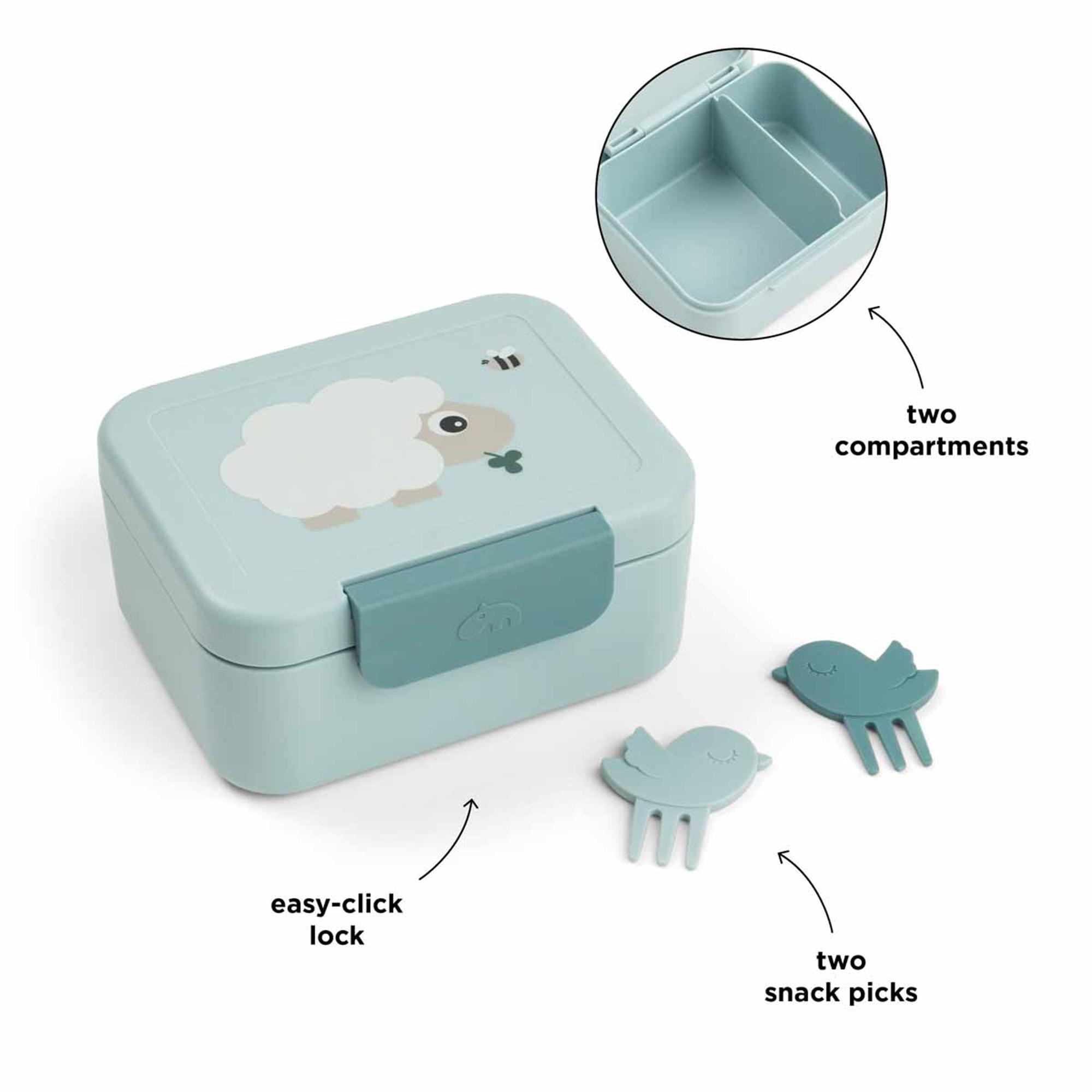 Recipiente de Conservação de Snack Coleç. Tiny Farm Azul-claro-3