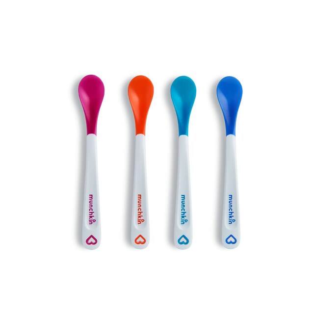 Juego de 4 Cucharas Munchkin de Seguridad White Hot multicolor