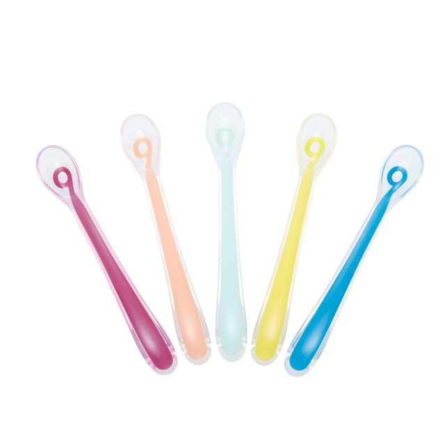 Babymoov Lote de 5 Cucharas de Silicona