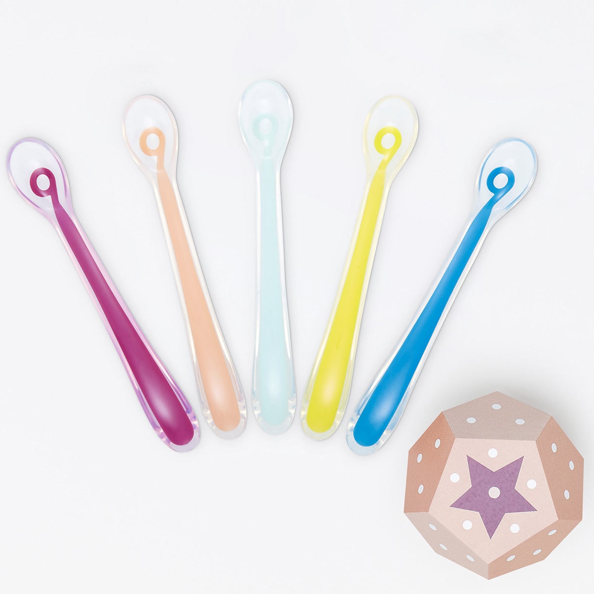 Lote de 5 Colheres de Silicone Multicolor-2