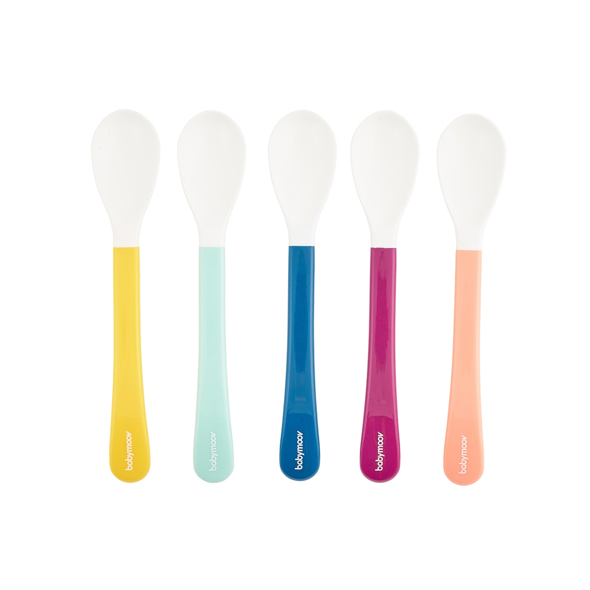 Conjunto de 5 colheres Babymoov tamanho 2 ergonómicas multicolor Multicolor-1
