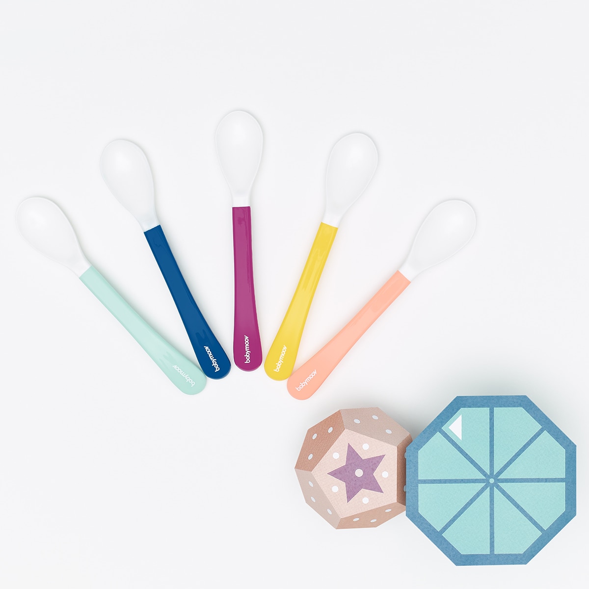 Conjunto de 5 colheres Babymoov tamanho 2 ergonómicas multicolor Multicolor-2