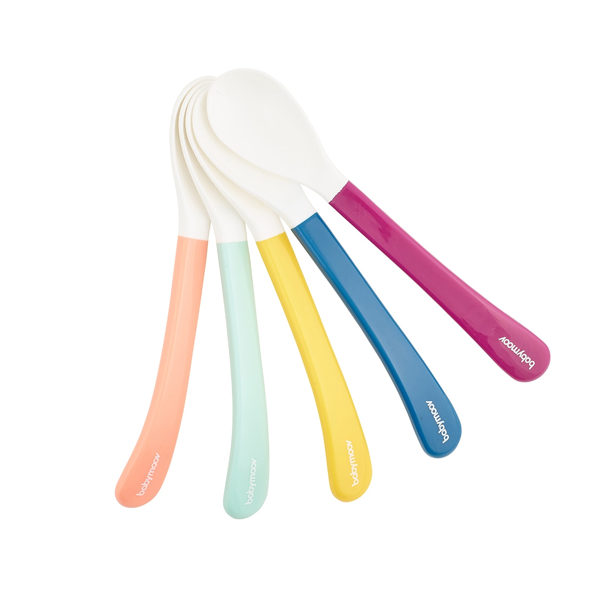 Conjunto de 5 colheres Babymoov tamanho 2 ergonómicas multicolor Multicolor-5