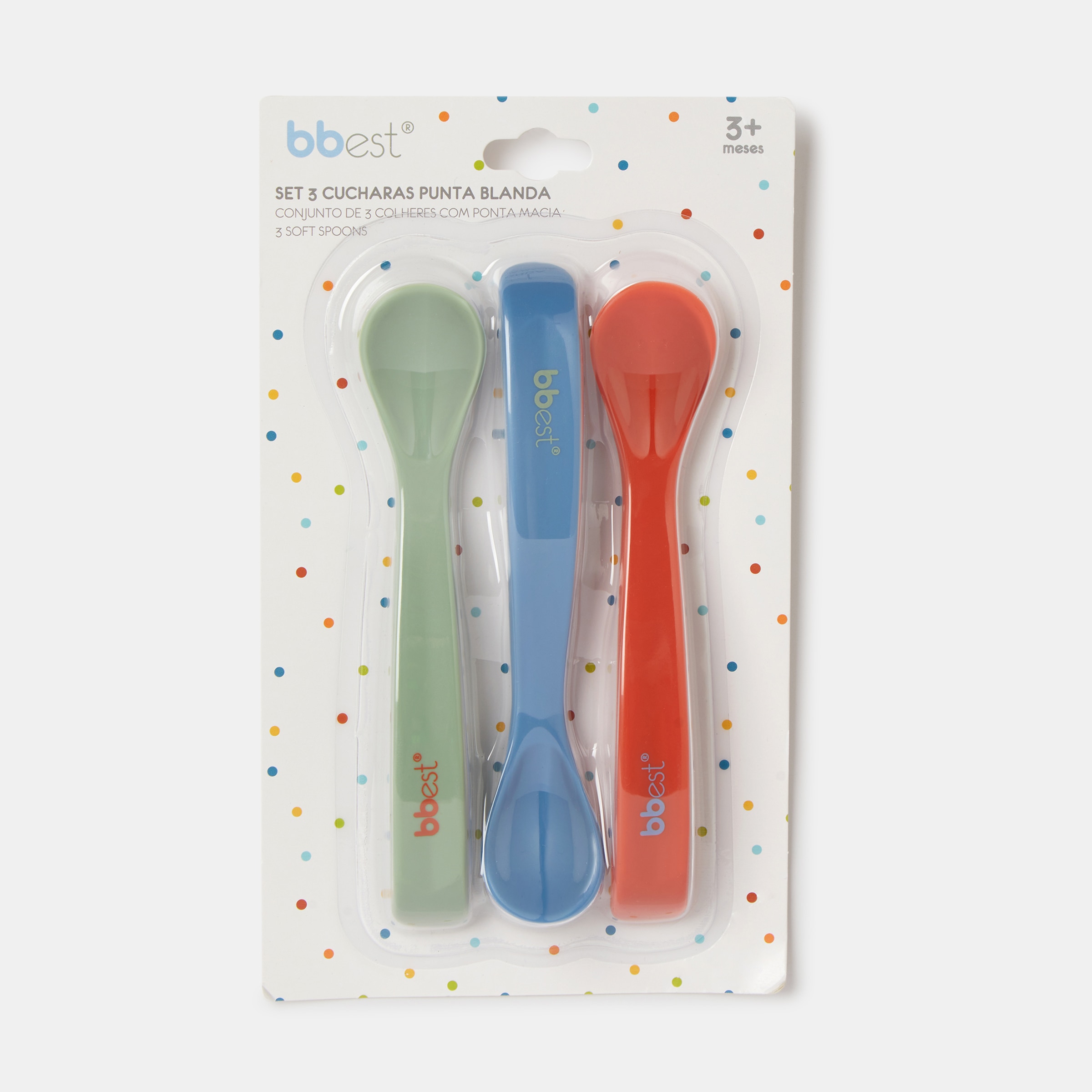 Pack de 3 Colheres de Silicone para Bebés Multicolor-2