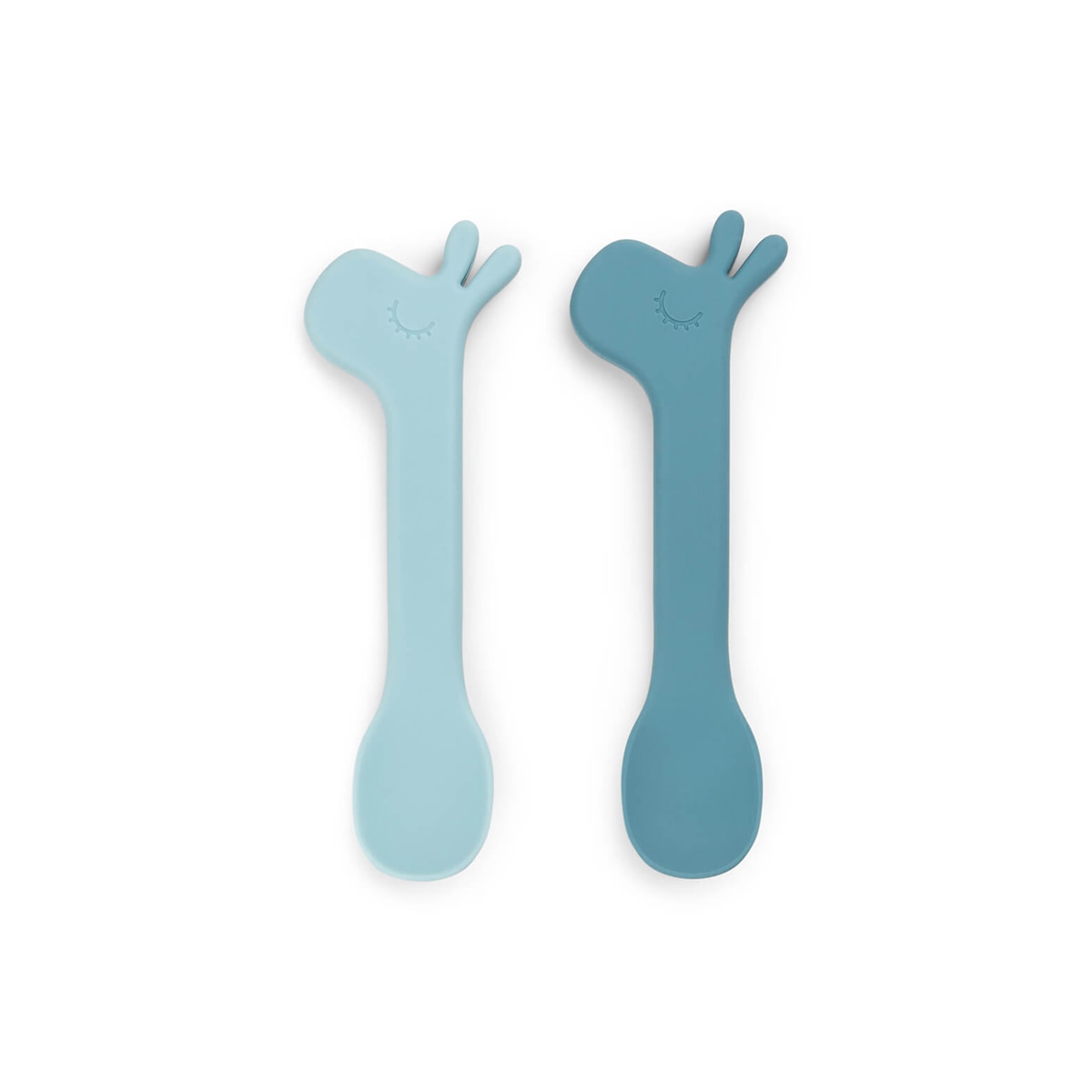 Cuchara silicona Lalee Done by Deer Happy Clouds pack 2ud - Azul claro Azul claro-1