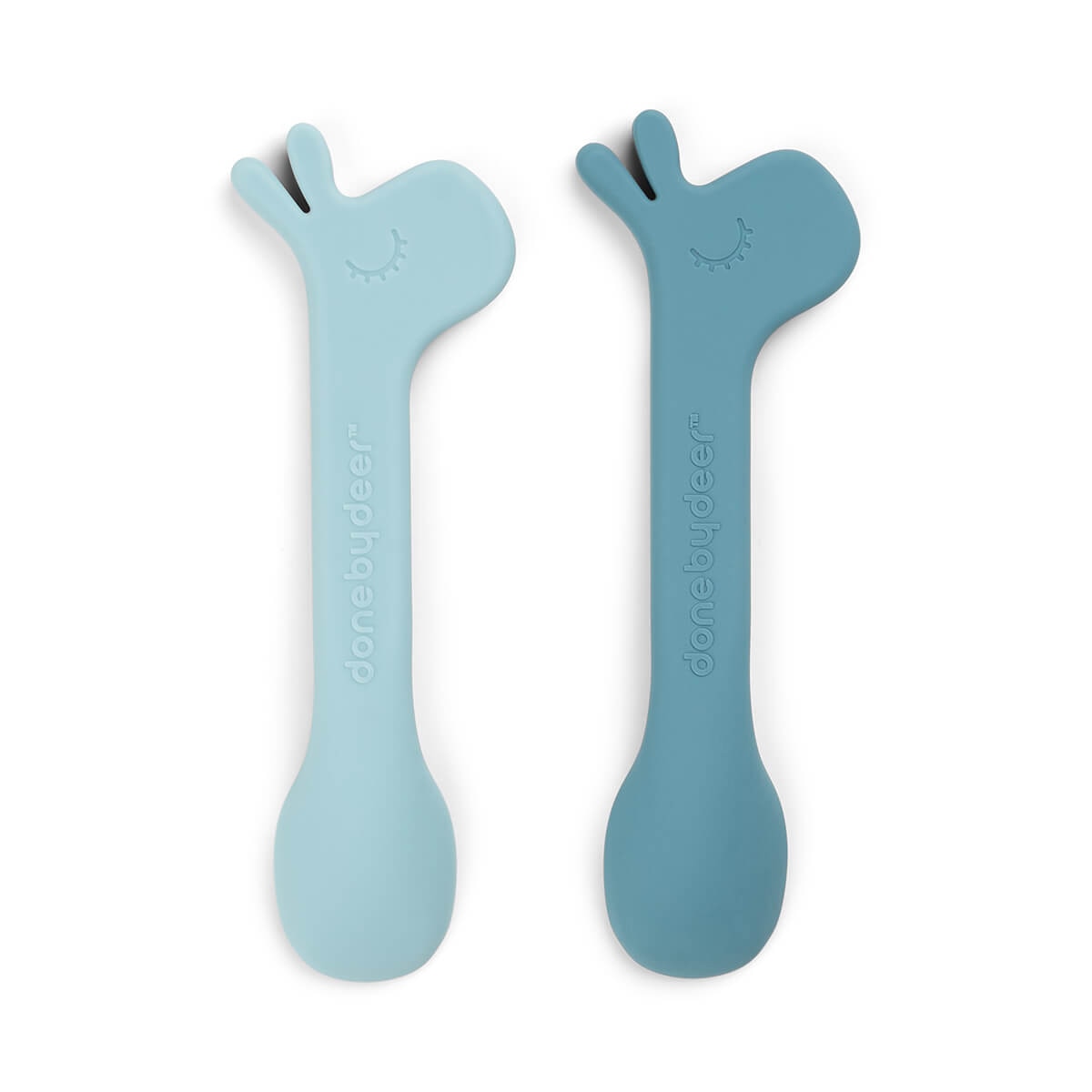 Cuchara silicona Lalee Done by Deer Happy Clouds pack 2ud - Azul claro Azul claro-3
