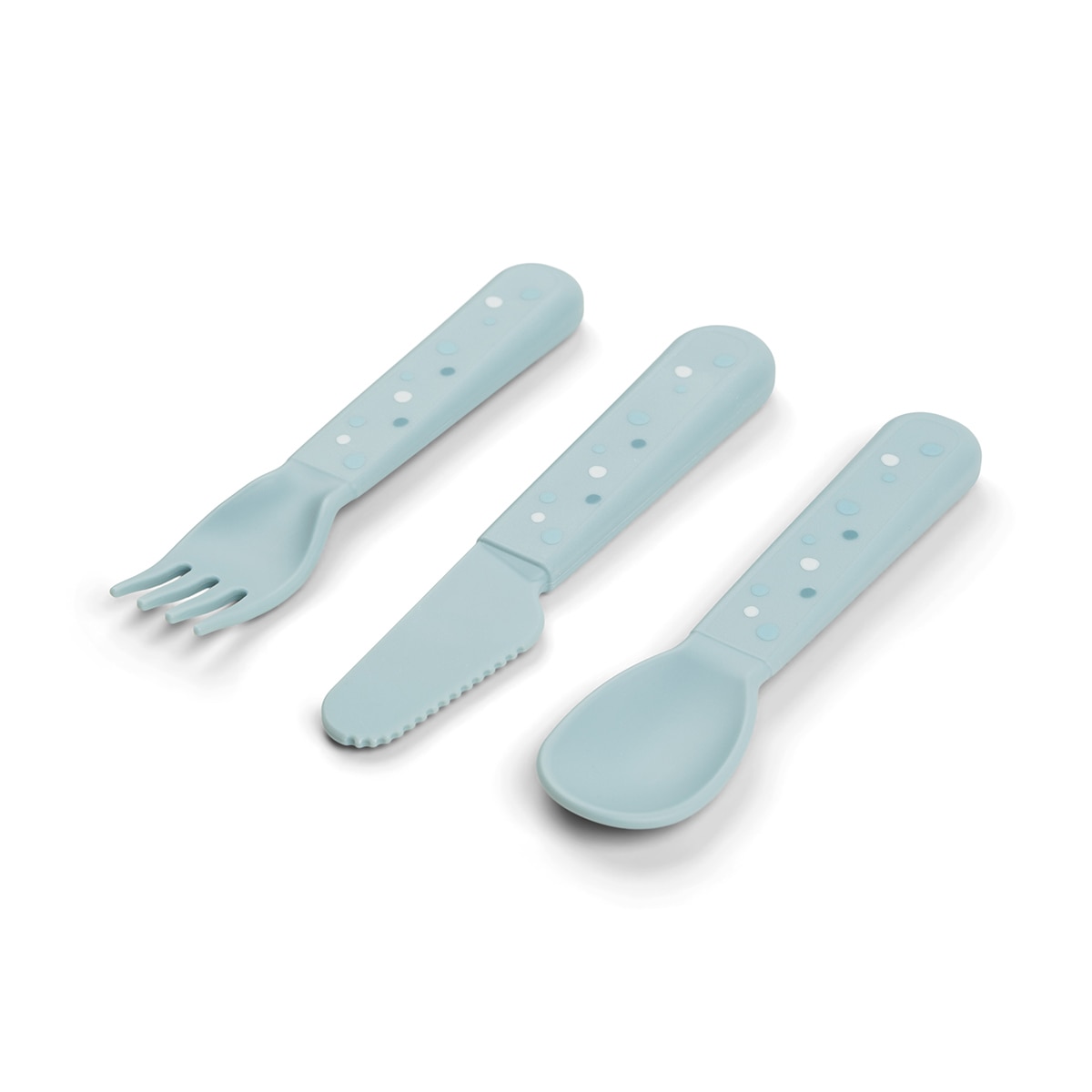 Set de cubiertos Done by Deer 3 piezas colección Foodie - Azul claro Azul claro-2