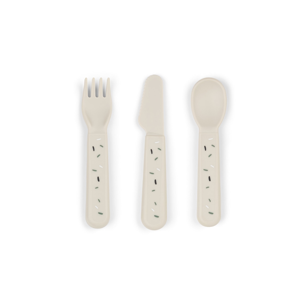 Conjunto de Talheres de 3 Peças Coleção Foodie Branco Areia-1